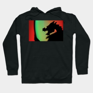 Dragon Silhouette - Red and Green Hoodie